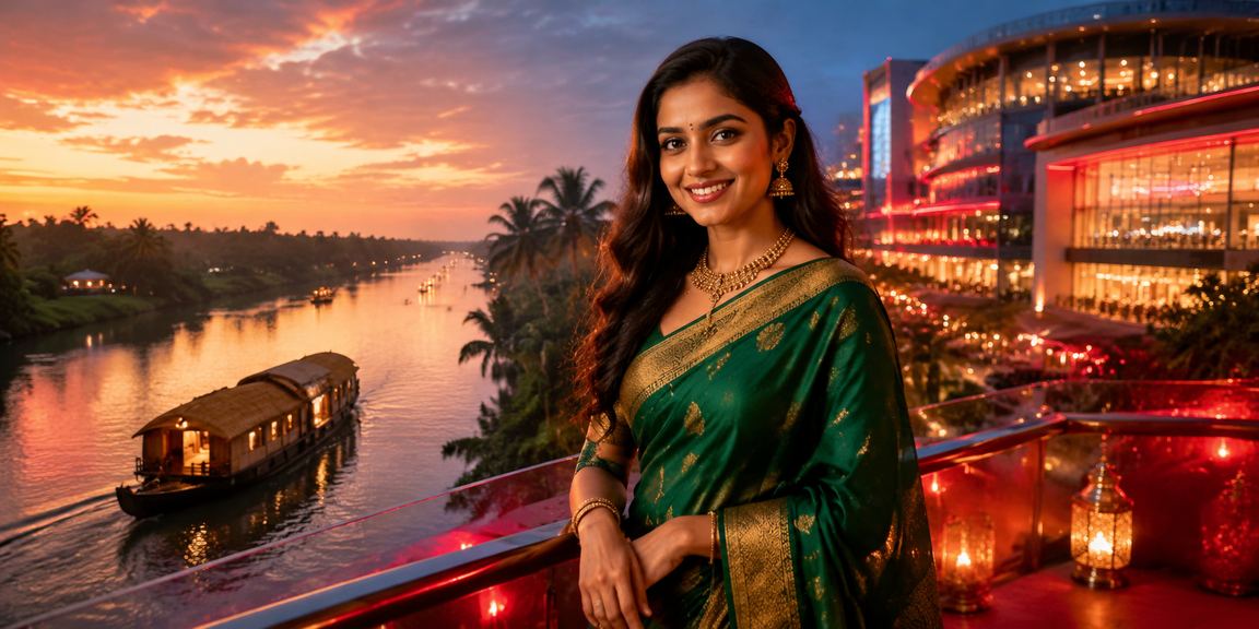 Festival season promotions enjoyed by player near Kerala backwaters